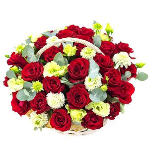 Корзина с цветами «Чудо весны» сверху